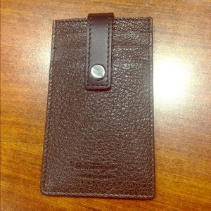 Ferragamo card holder #new dark brown leather